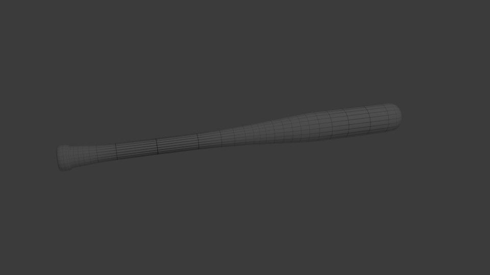 Baseball bat Low-poly 3D model_9