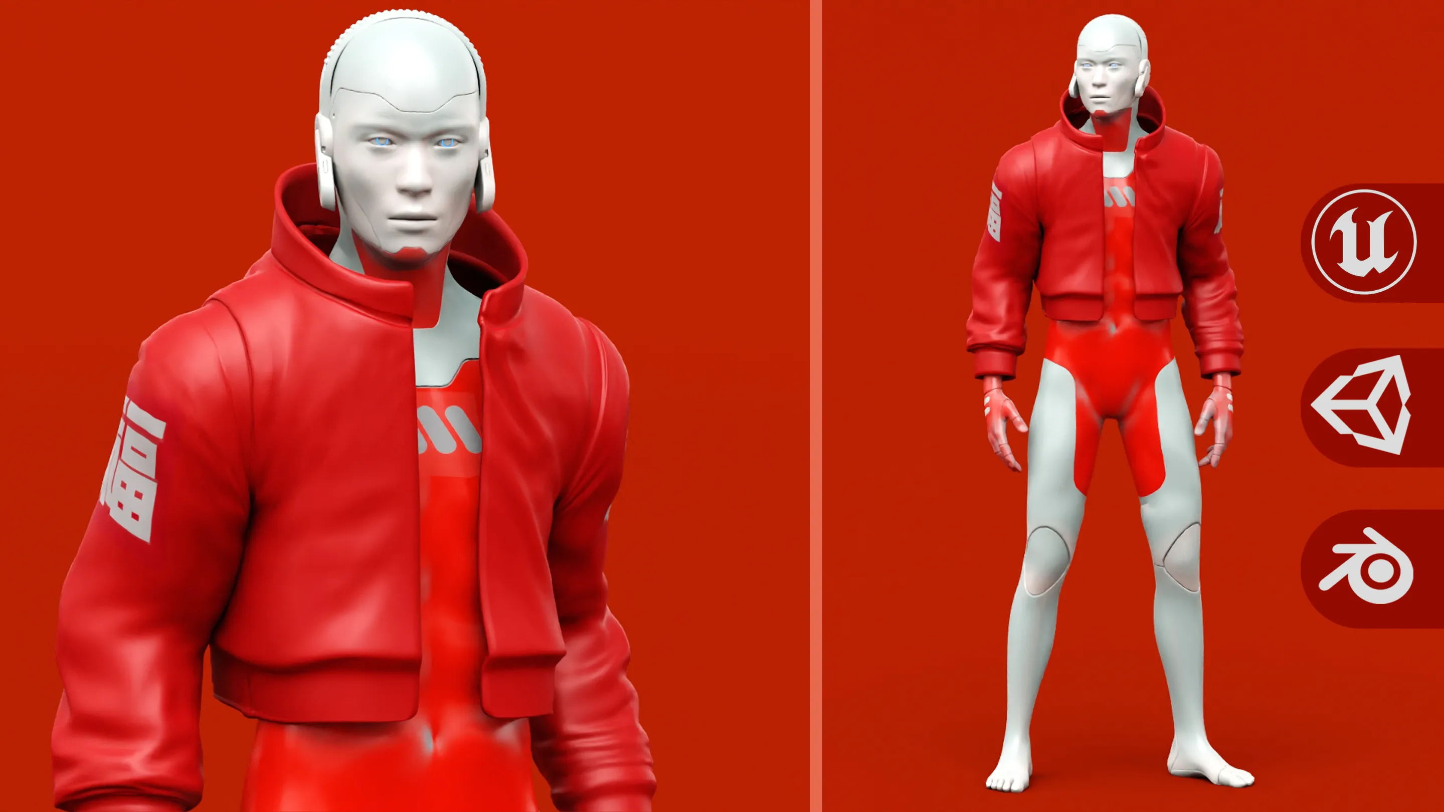 Android Maxim-02 Rigged Unreal Engine - Unity - MIXAMO 3D model