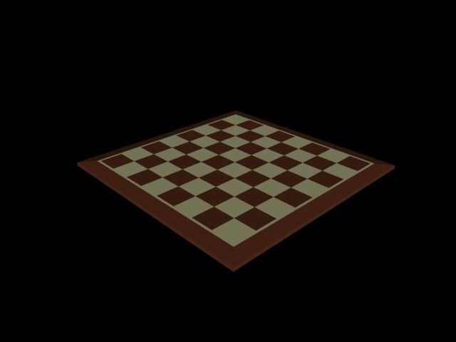 Chess Board Low-poly 3D model_1