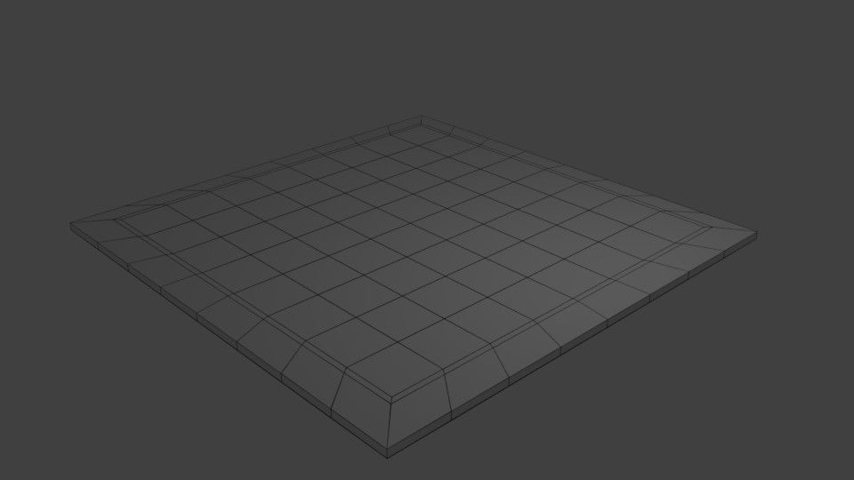 Chess Board Low-poly 3D model_5