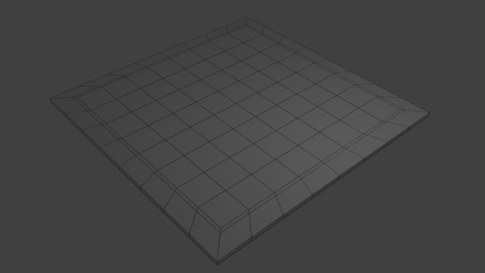 Chess Board Low-poly 3D model_6