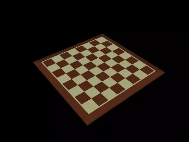 Chess Board Low-poly 3D model_0