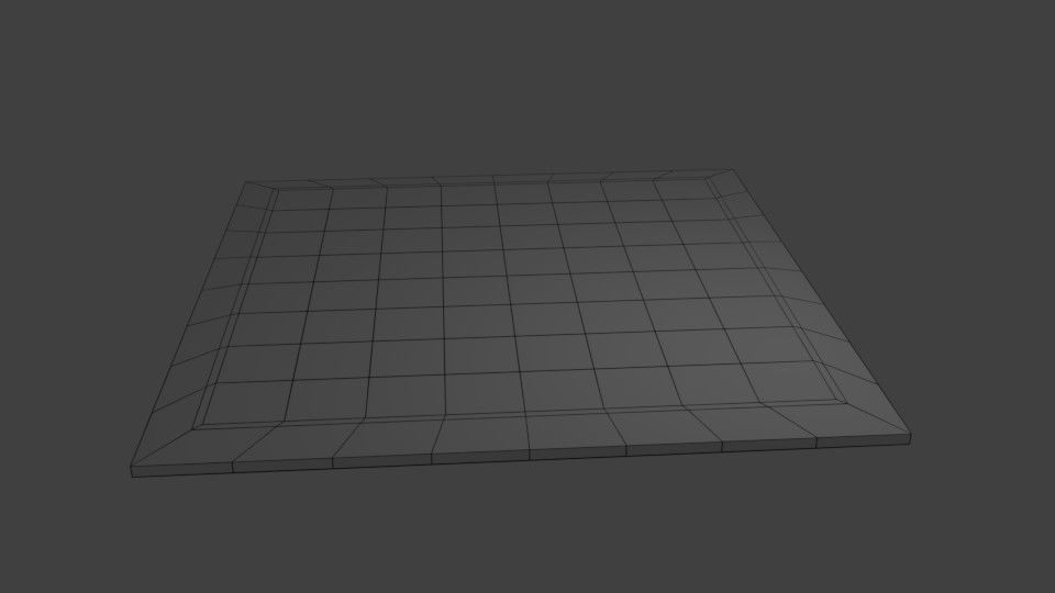 Chess Board Low-poly 3D model_4