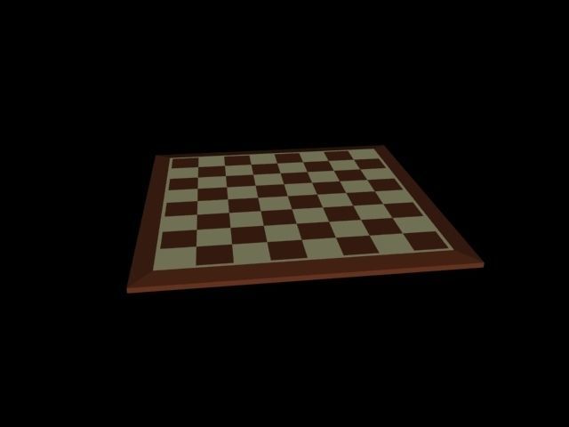 Chess Board Low-poly 3D model_2