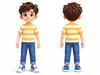 3D model Stylized 3D Boy Character Model Rigged Animated Casual Kid VR ...