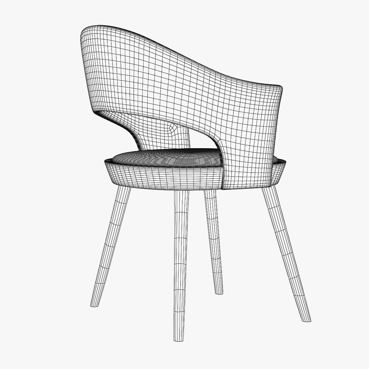 Seven Sedie Lucrezia 0608A 3D model_3