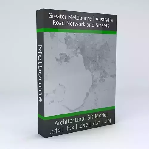 Greater Melbourne Road Network and Streets 3D model