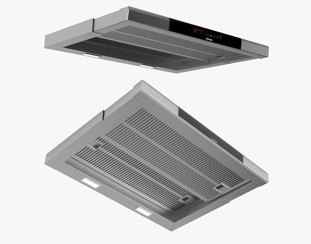 60cm Telescopic cooker hood Serie 8 DFS067J50B Brushed stee 3D model