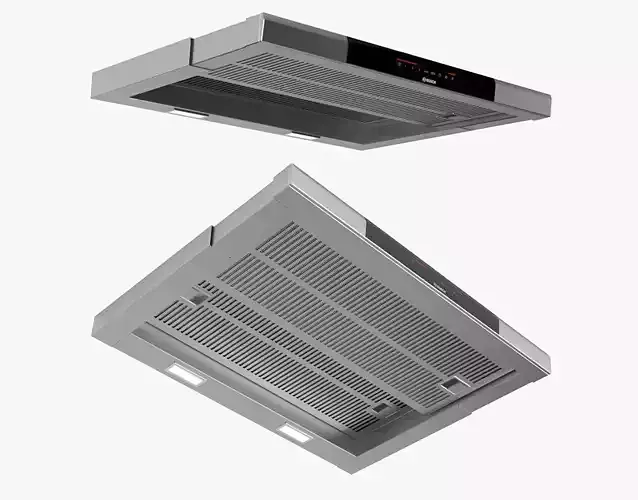 60cm Telescopic cooker hood Serie 8 DFS067J50B Brushed stee 3D model