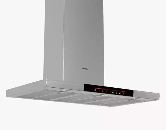 90 cm wide Chimney extractor hood DWB098J50B Serie 8 3D model