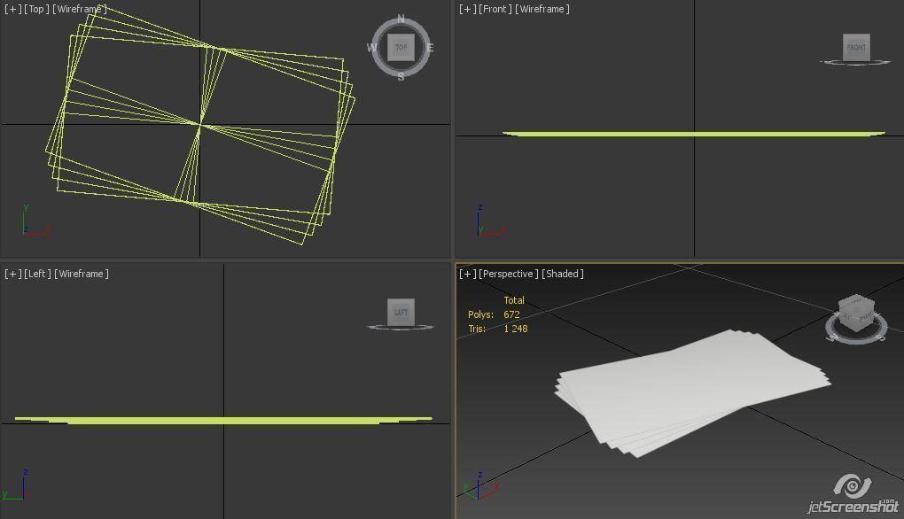 Business card layout on table 3D model_4
