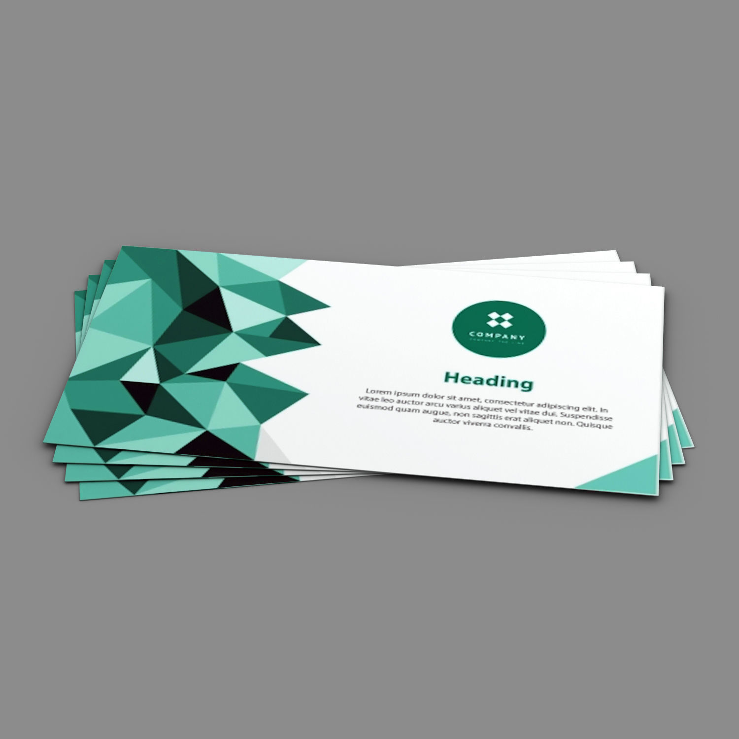 Business card layout on table 3D model_1
