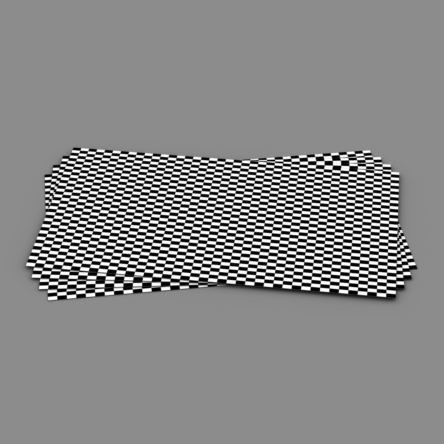 Business card layout on table 3D model_3