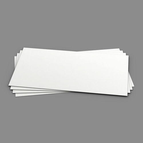 Business card layout on table 3D model