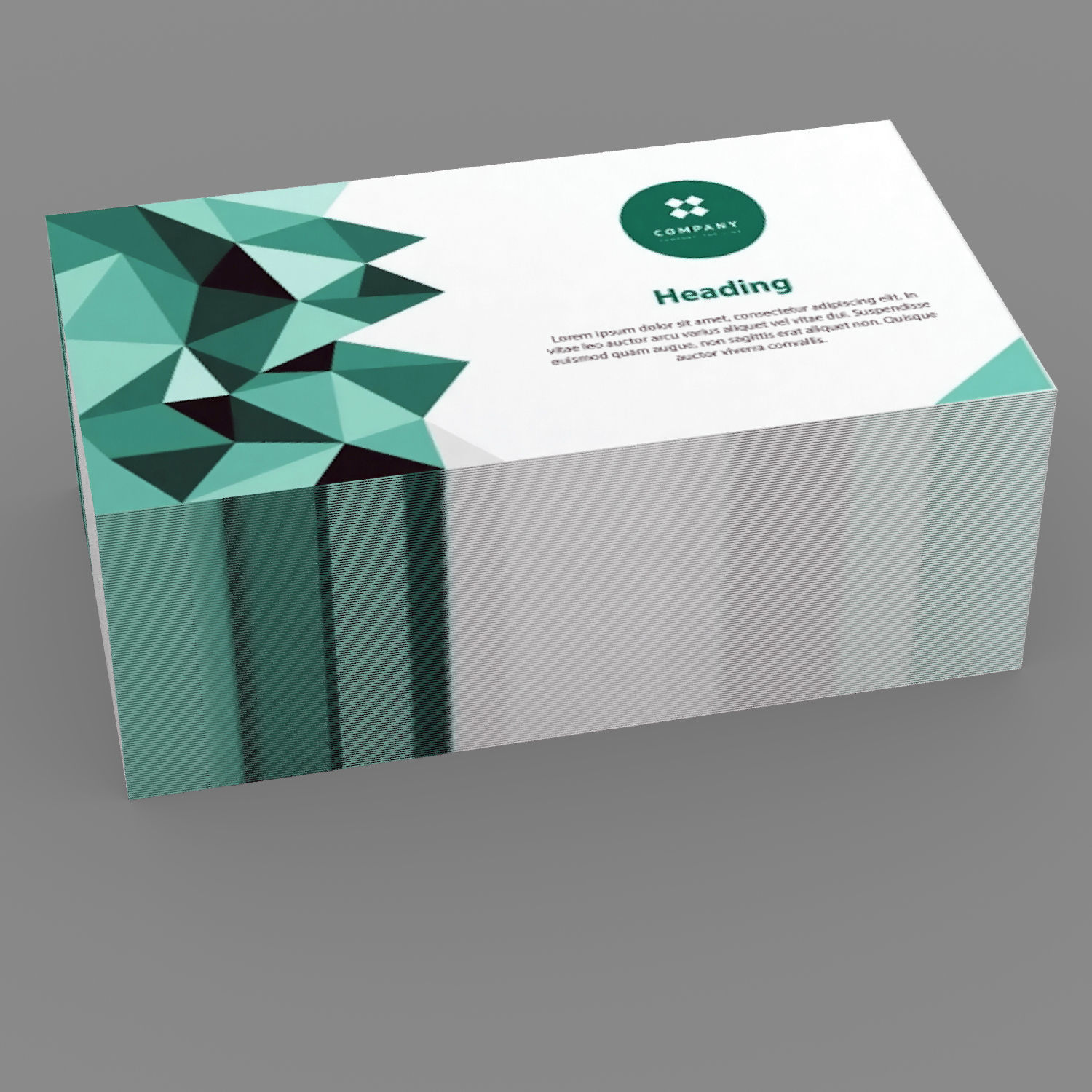 Business card stack 3D model_1