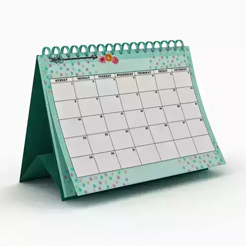 Desk calendar  3D model