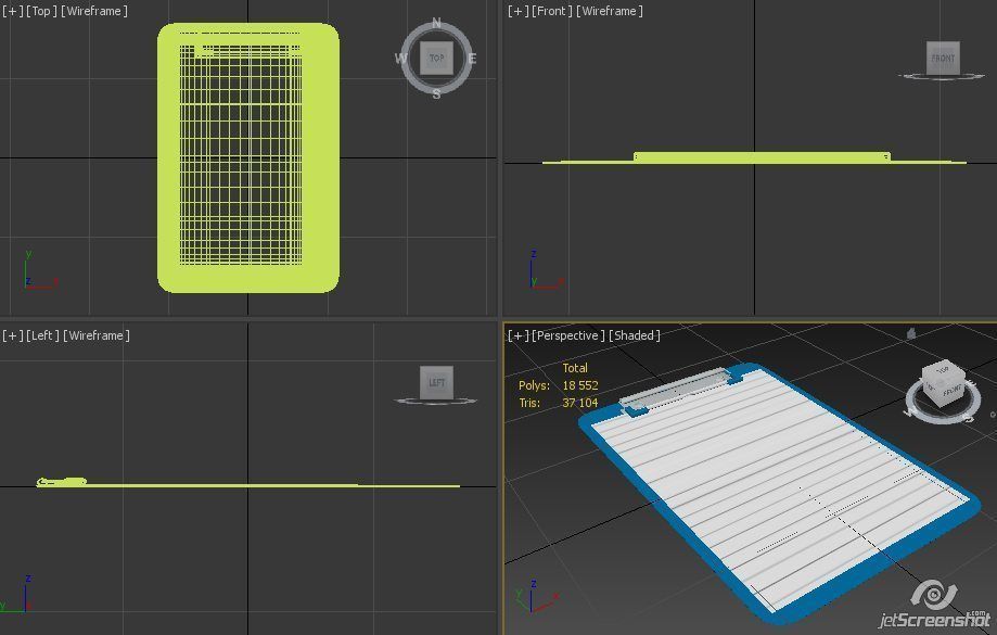 Desk clipboard 3D model_3