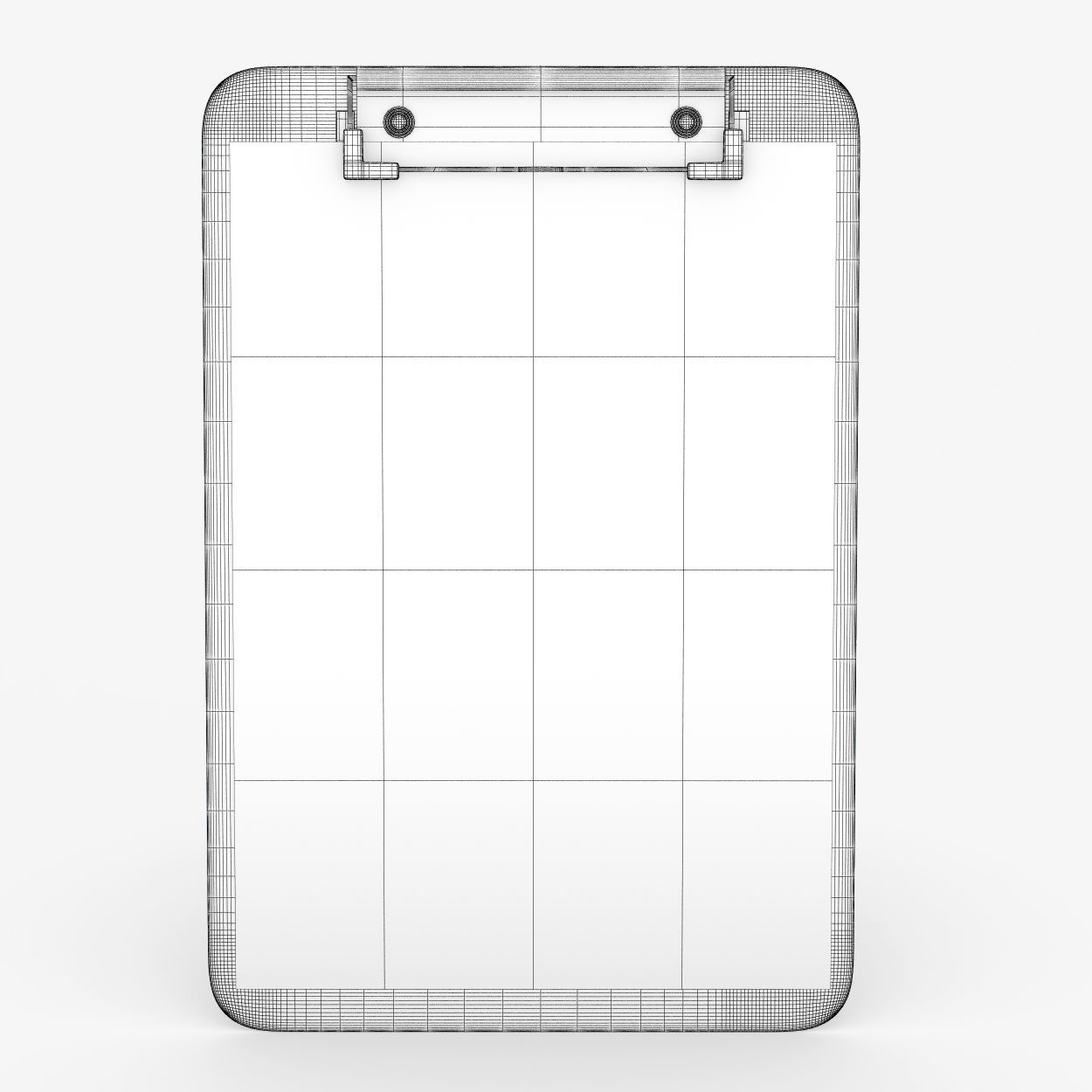 Desk clipboard 3D model_1