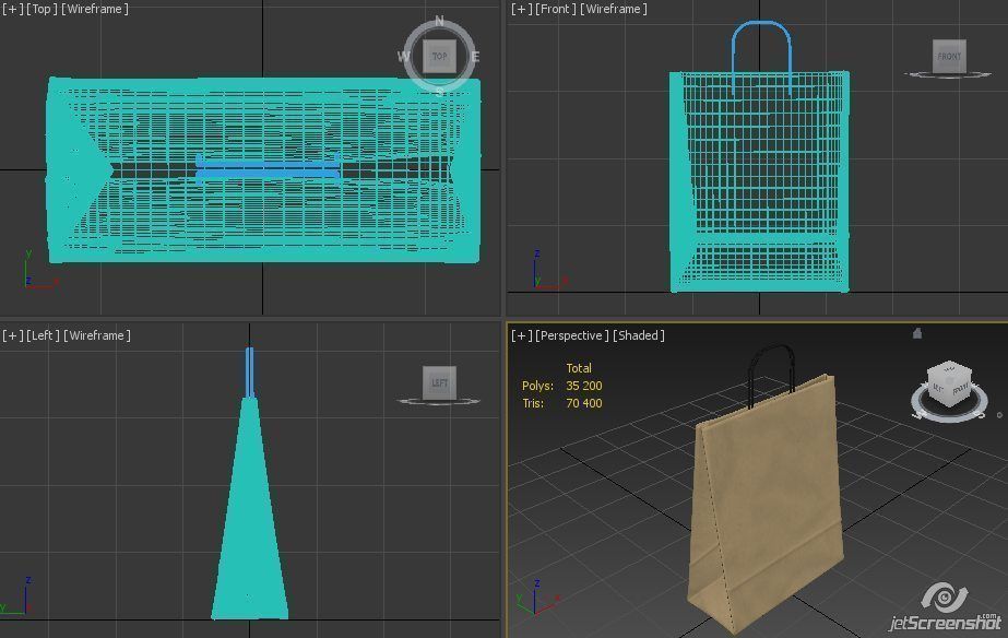 Paper pack or gift pack 3D model_3