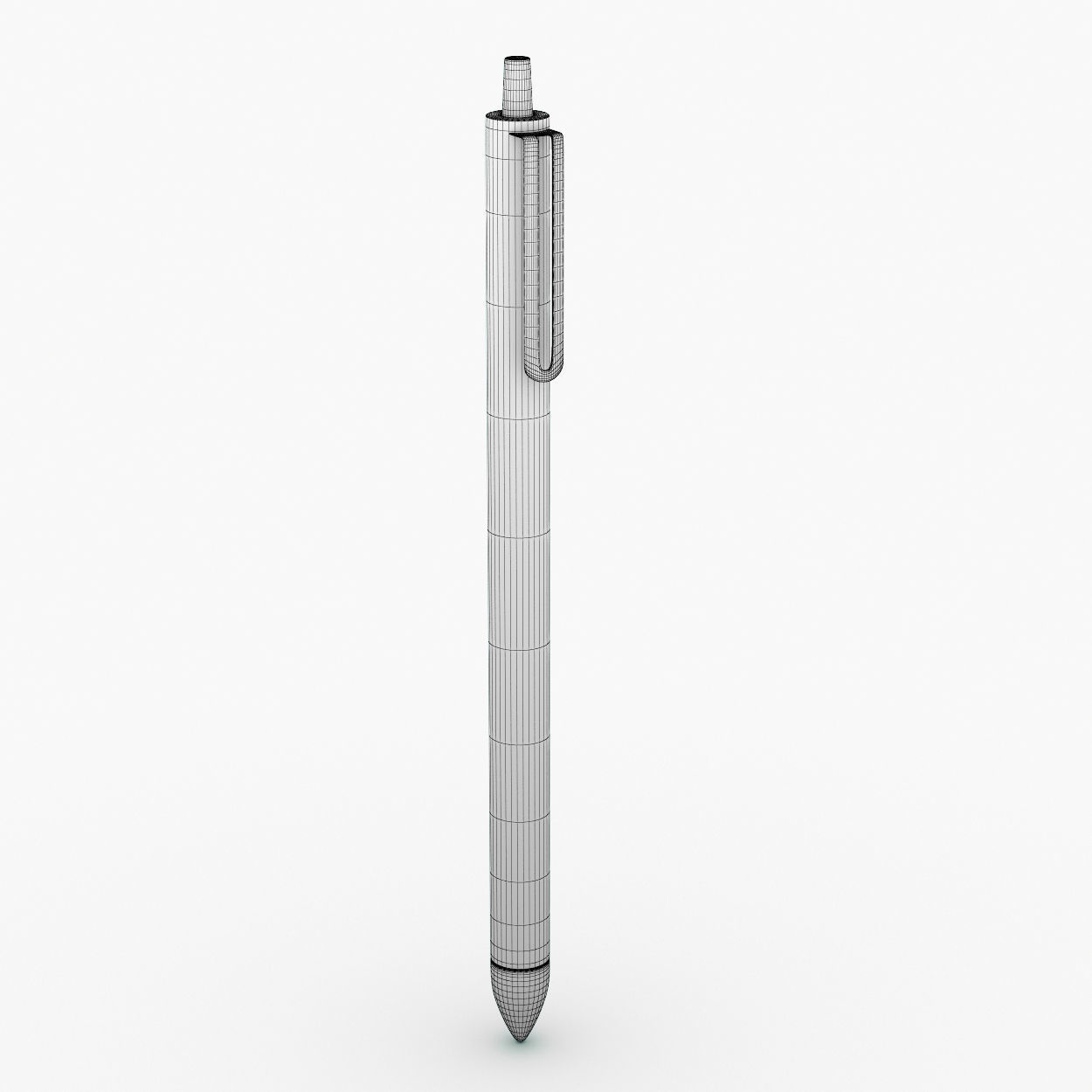 Pen model teal 3D model_1
