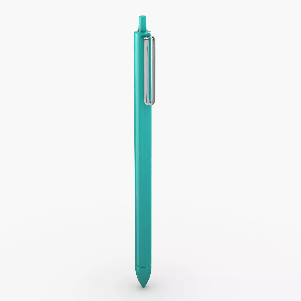 Pen model teal 3D model_0