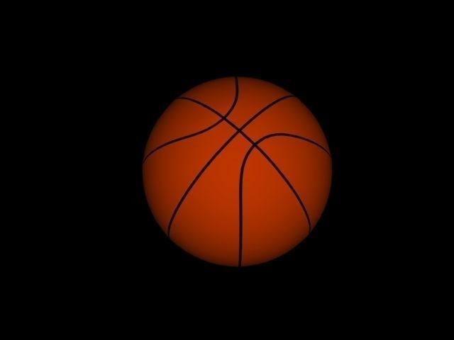Basketball ball Low-poly 3D model