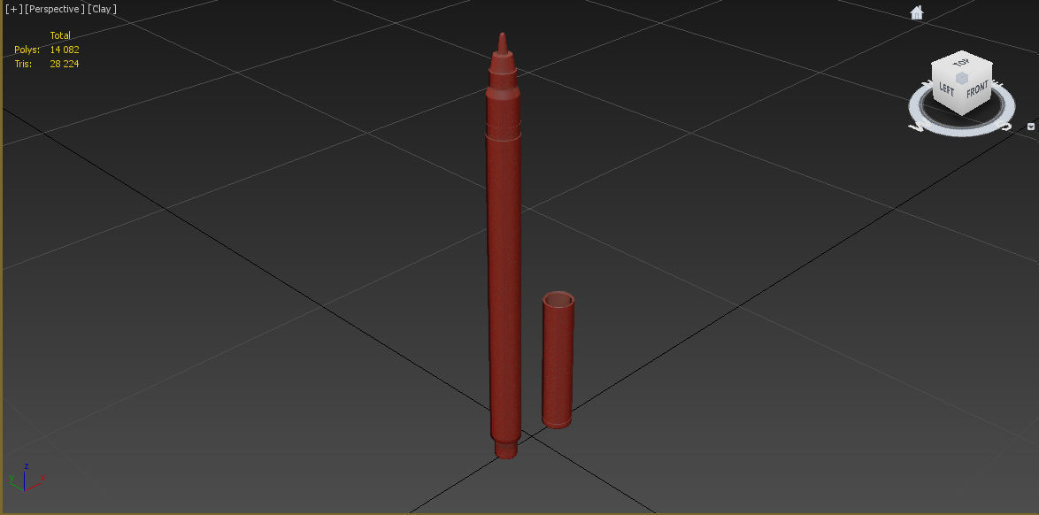 Permanent marker opened 3D model_5