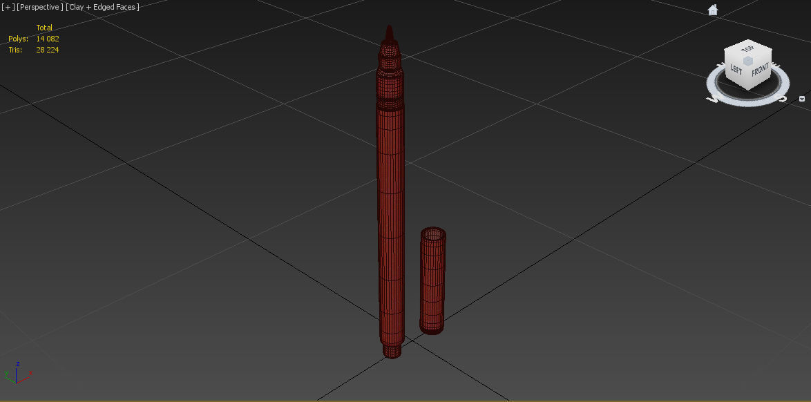 Permanent marker opened 3D model_6