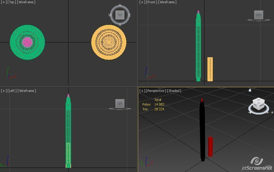 Permanent marker opened 3D model_7