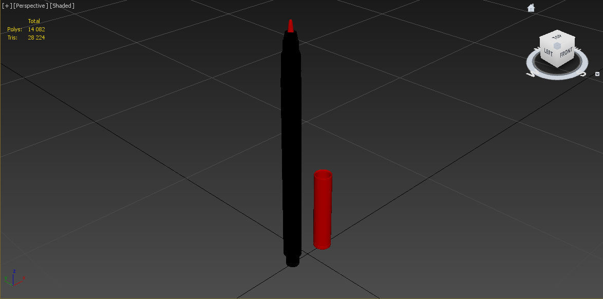 Permanent marker opened 3D model_4