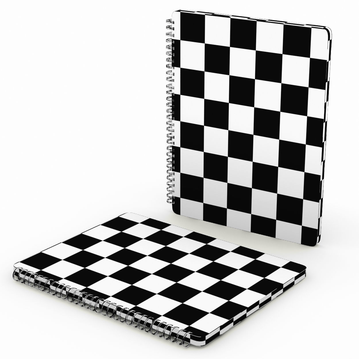 Dotted spiral notebook - closed 3D model_2