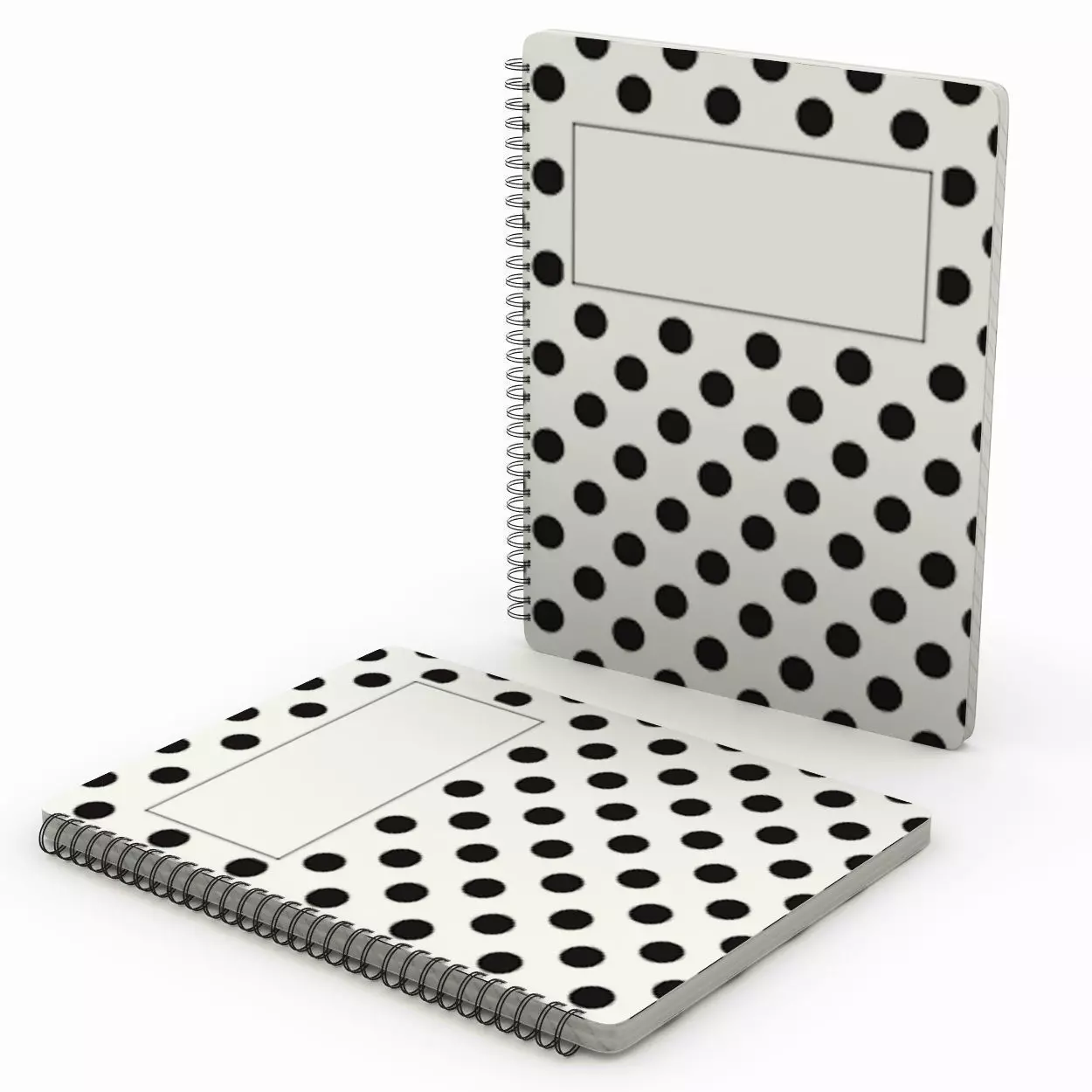 Dotted spiral notebook - closed 3D model_0