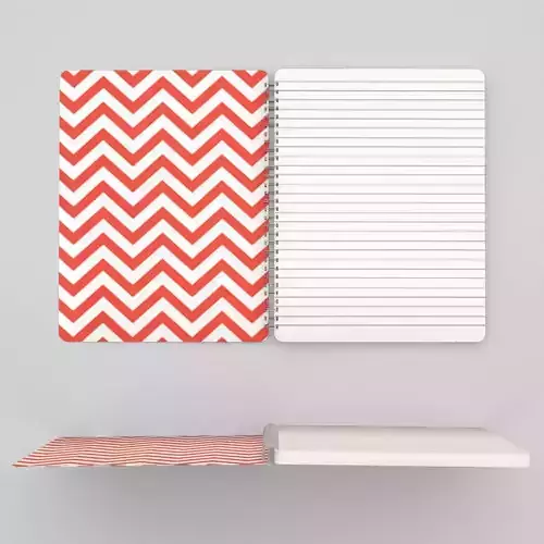 Stripped spiral notebook - open 3D model
