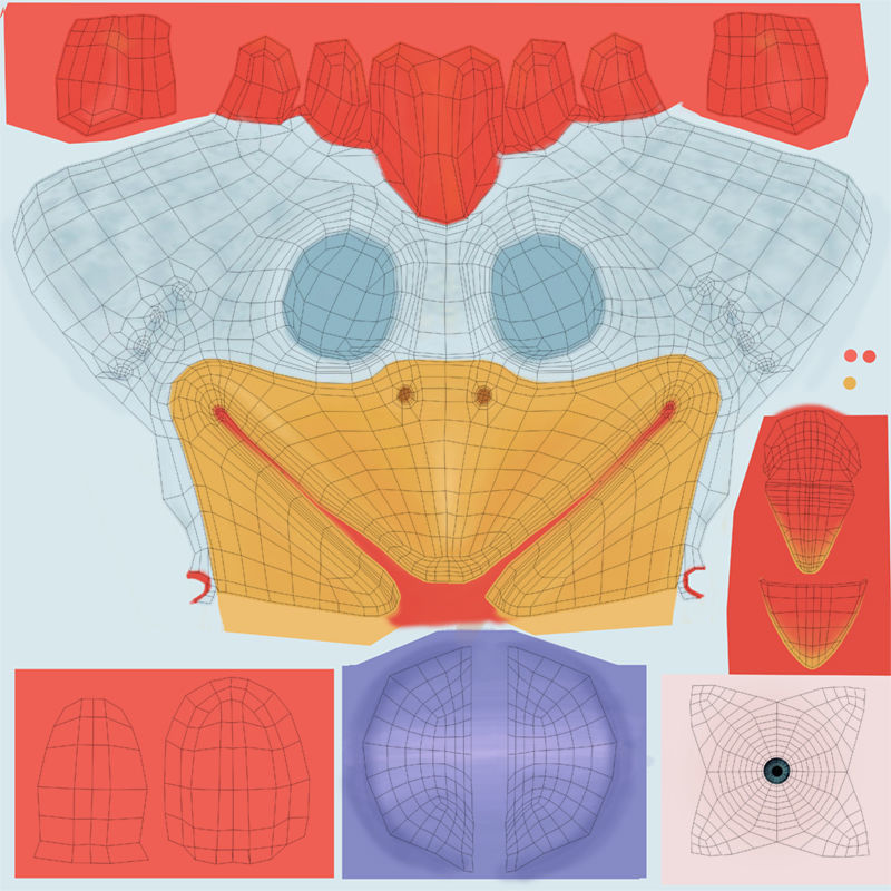 Chicken with Morphs and Rig 3D model_11