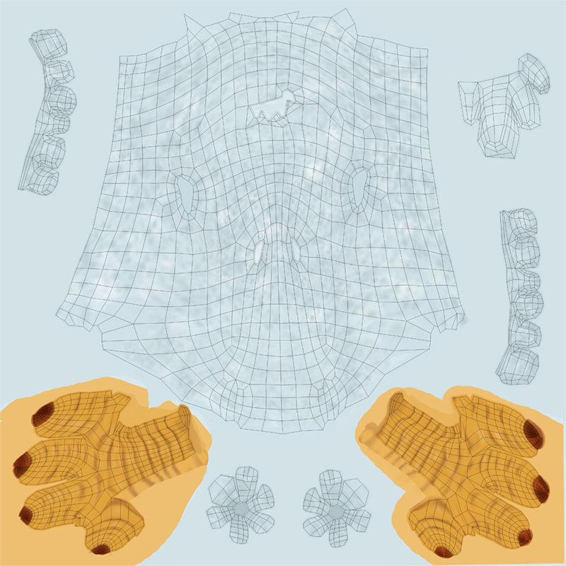 Chicken with Morphs and Rig 3D model_13