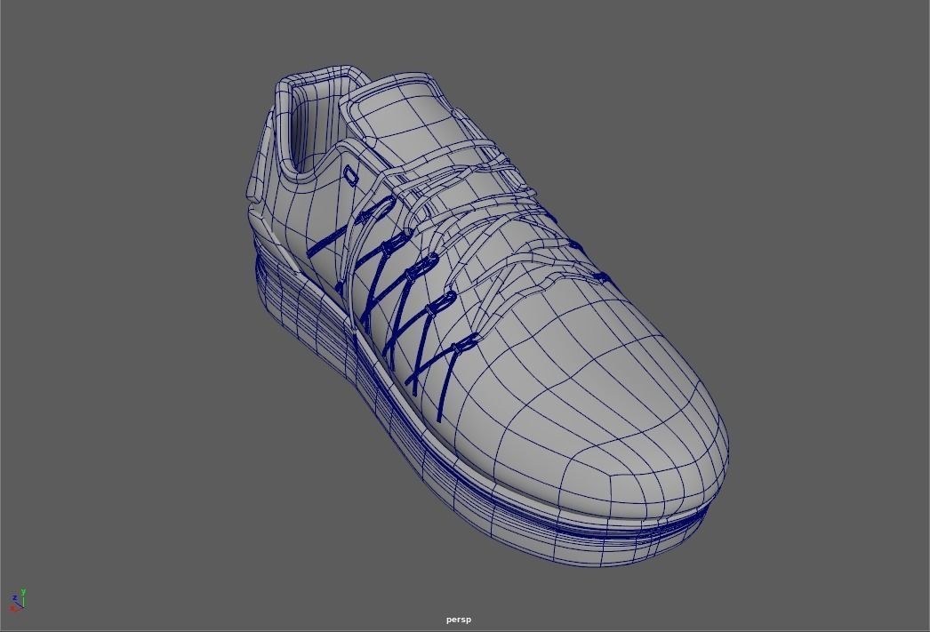 Marathon Shoe Size No 45 Low-poly 3D model_5