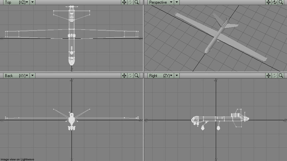 Drone - UAV Reaper 3D model_5