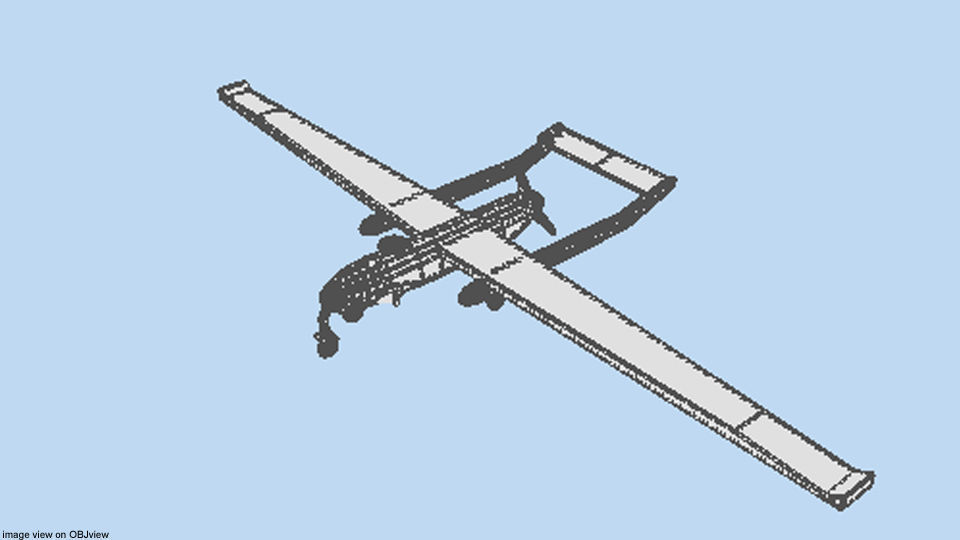Drone - UAV Shadow 3D model_4
