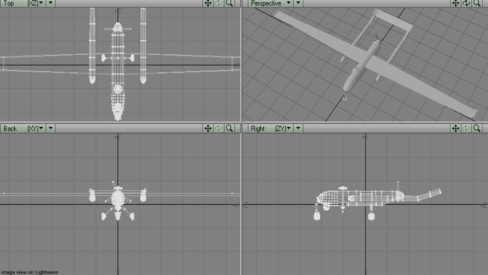 Drone - UAV Shadow 3D model_5