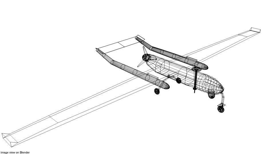 Drone - UAV Shadow 3D model_3
