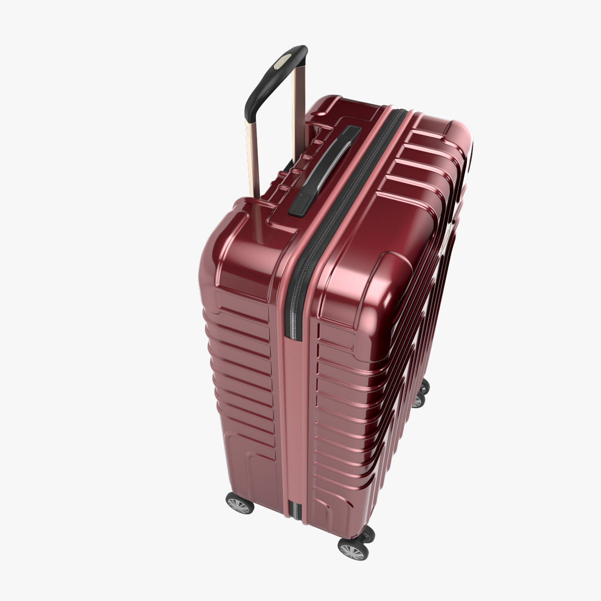 John Lewis Suitcase 68cm Red 3D model_7