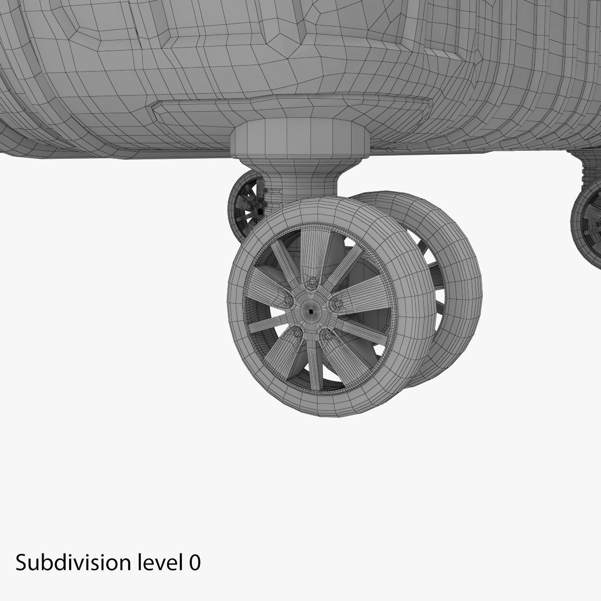 John Lewis Suitcase 68cm Red 3D model_10