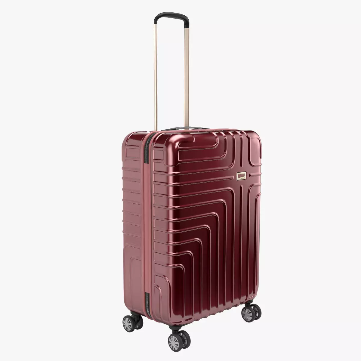 John Lewis Suitcase 68cm Red 3D model_0