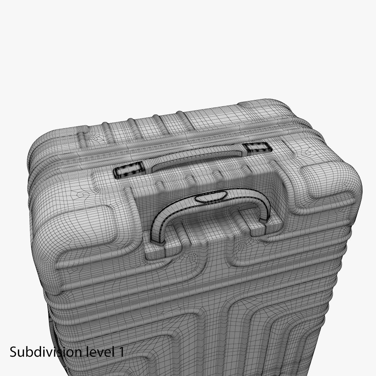 John Lewis Suitcase 68cm Red 3D model_15