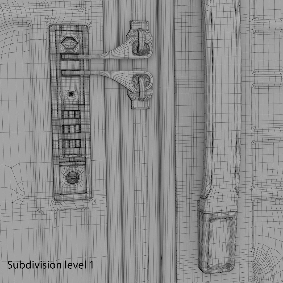John Lewis Suitcase 68cm Red 3D model_13
