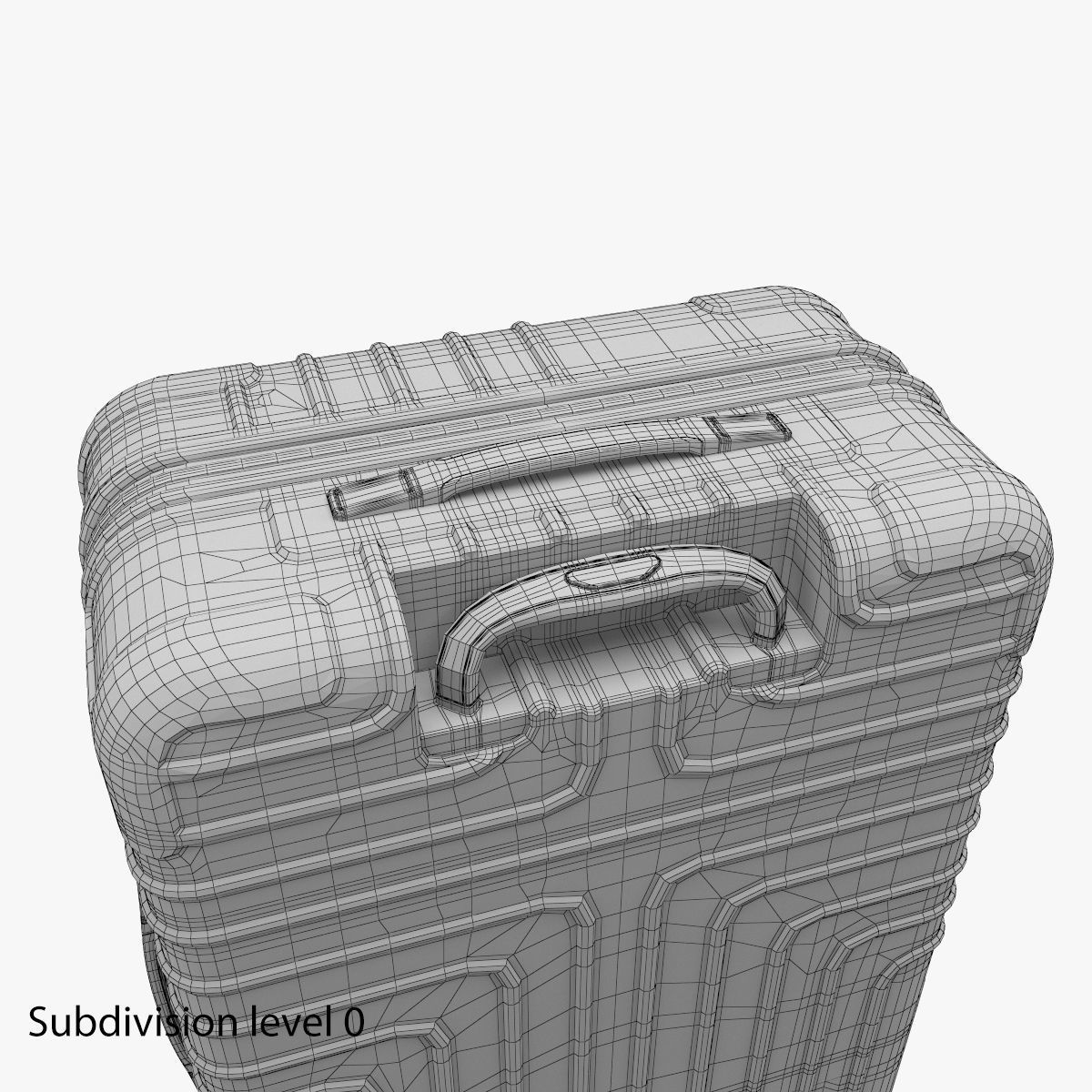 John Lewis Suitcase 68cm Red 3D model_14