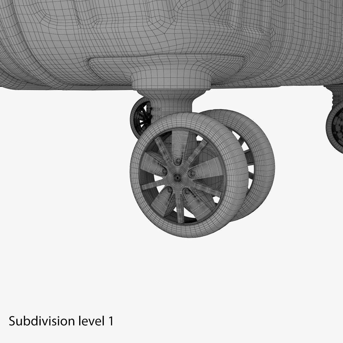 John Lewis Suitcase 68cm Red 3D model_11