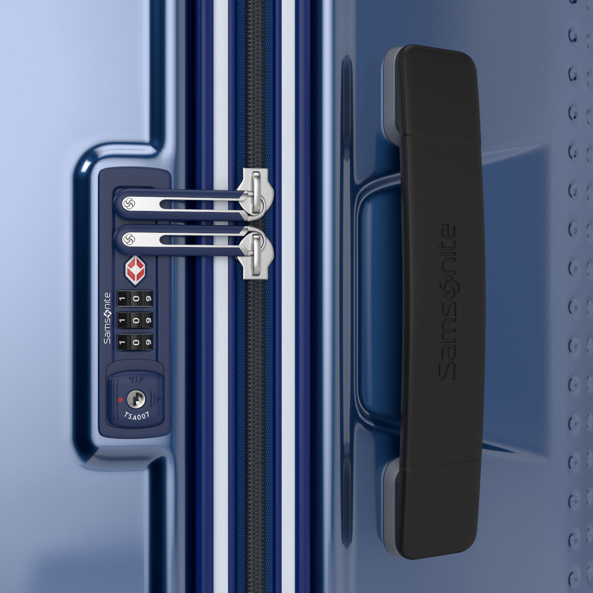 Samsonite Pixelon Suitcase 69cm blue 3D model_7