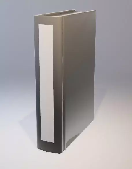 the book 2 silver Free low-poly 3D model_0