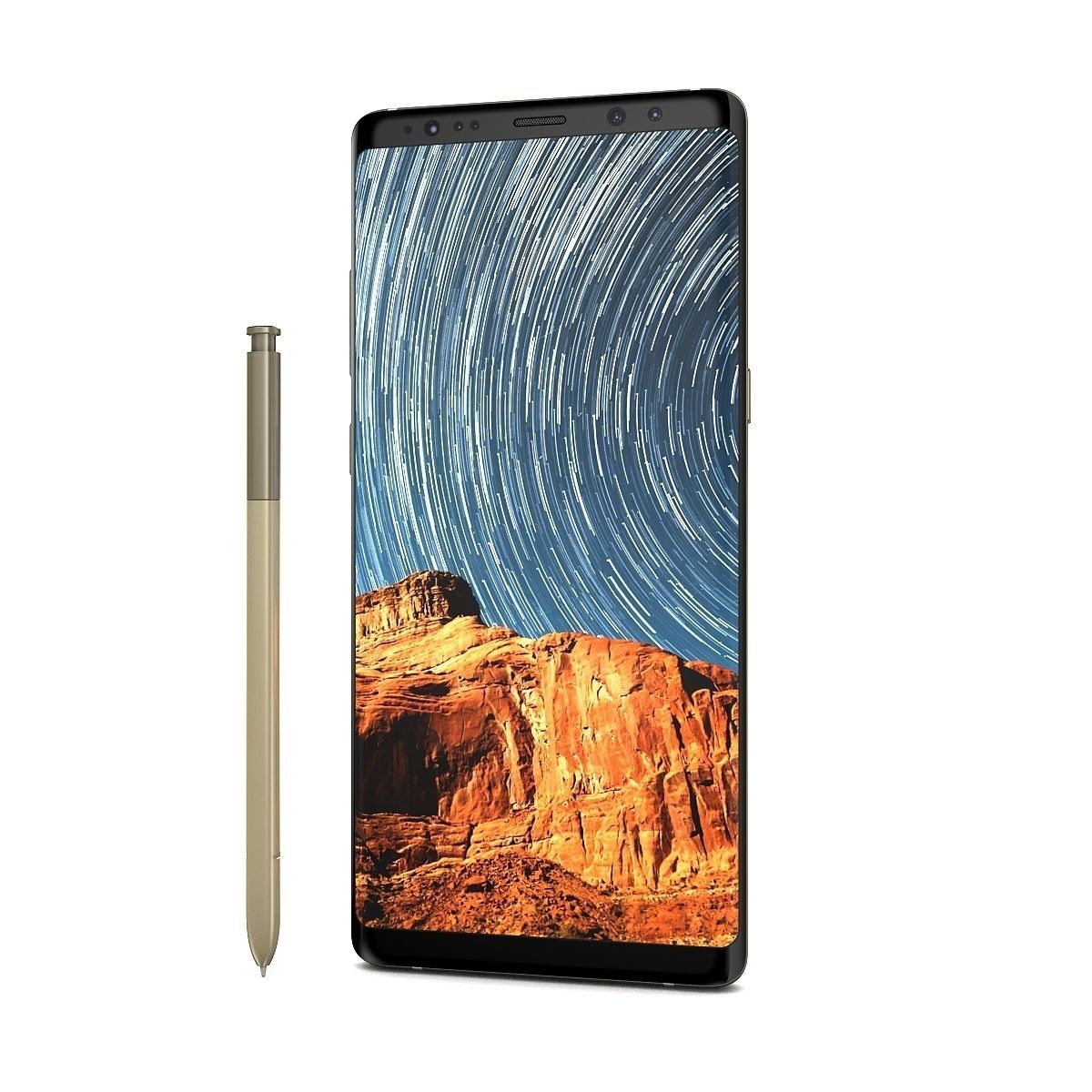 Samsung Galaxy Note 8 Maple Gold High Quality 3D model_8